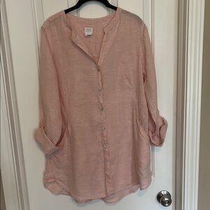 Sigrid Olsen linen top. Size Large. EUC